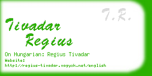 tivadar regius business card